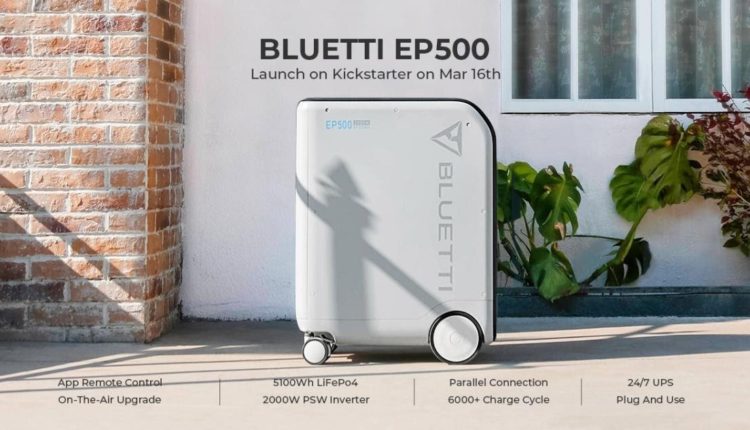 BLUETTI EP500: The huge 5100 watt hour solar battery allows you to cut the cable to the mains - AndroidGuys

