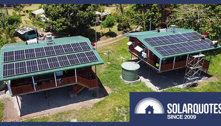 Off-grid solar and battery installation in Papua New Guinea