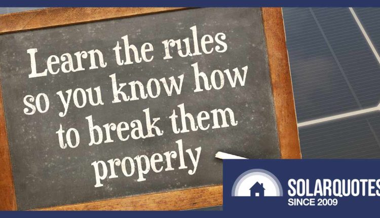 Australian solar oversize rule