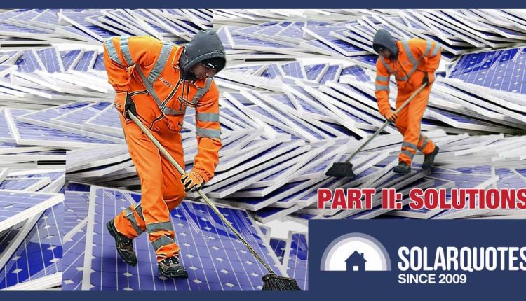 piles of old solar panels