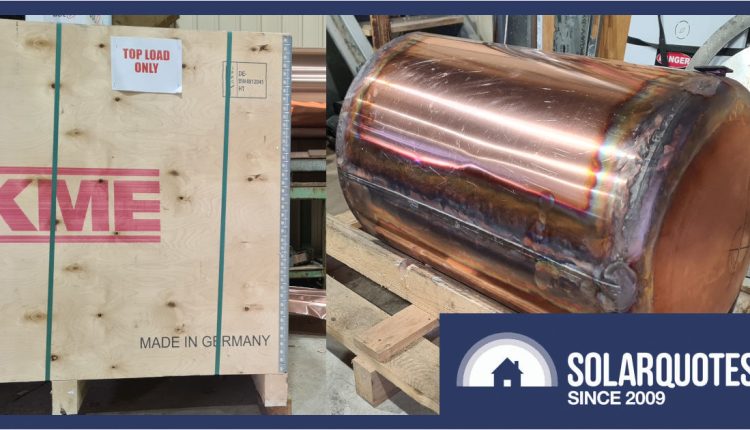 Hot water copper tank