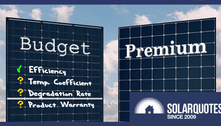 Budget vs. premium solar panels