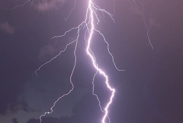 Lighting weather effect on solar panels