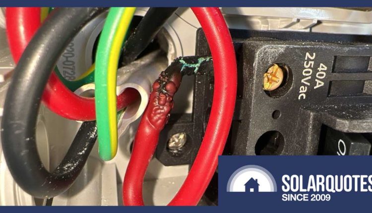 Unsafe solar power system installation