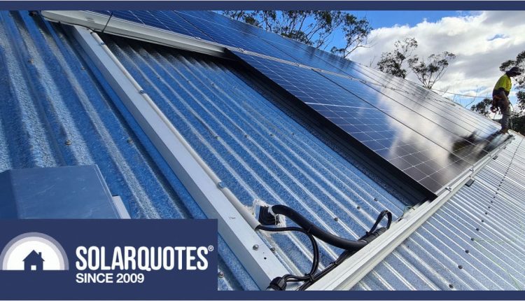 solar array on roof with wiring