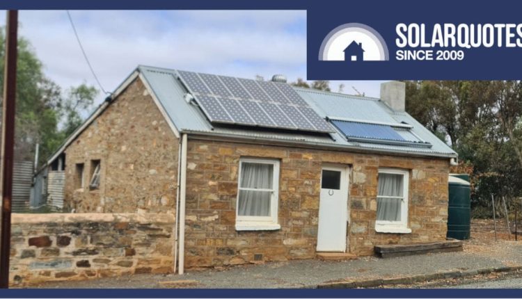 Old cottage with old solar power system