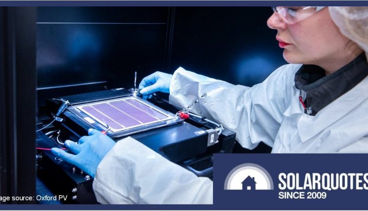 Perovskite solar panels