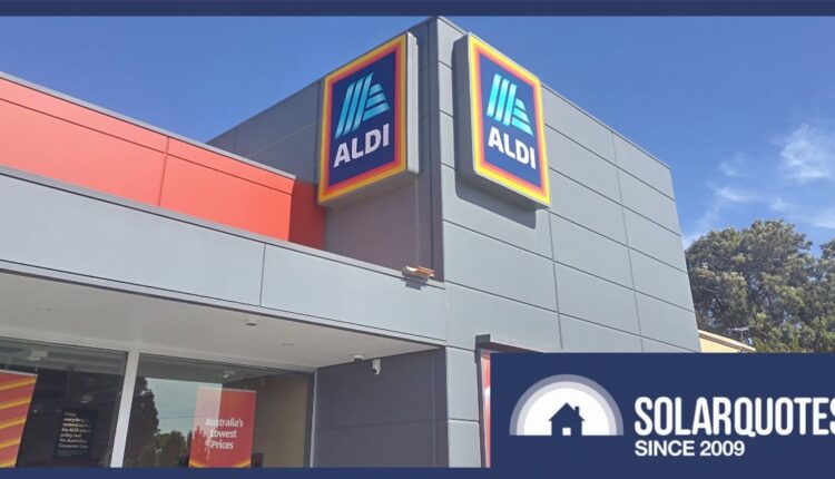 The front facade of an Aldi supermarket