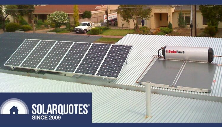 1kW solar array with solar hot water