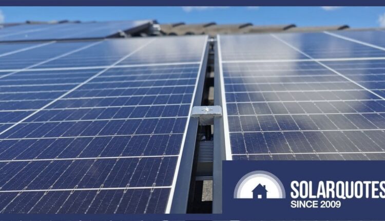 Solar panels on a rental home rooftop