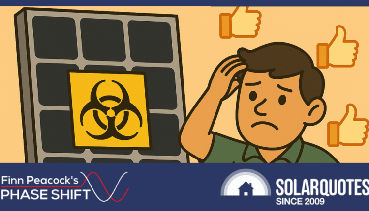A man looks exasperated at a solar panel