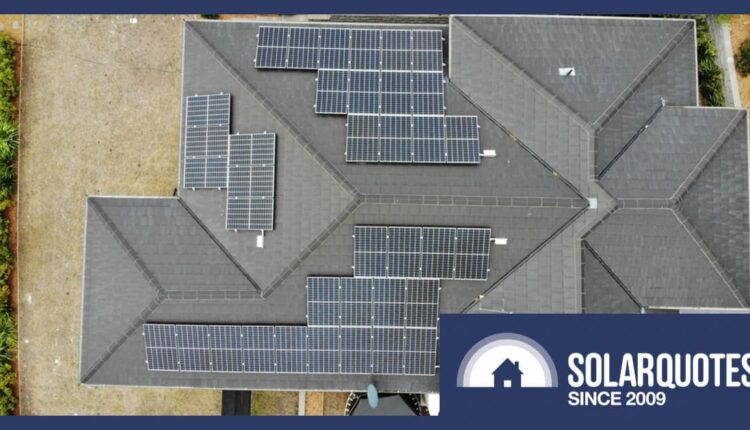 A rooftop covered in solar panels