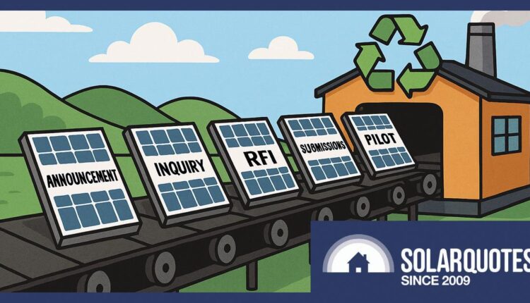 solar panels being recycled