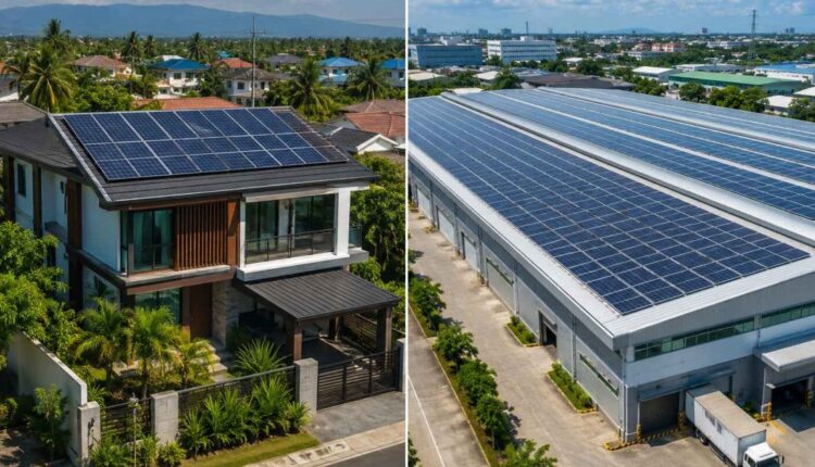 Difference of solar panels between commercial and residential buildings

